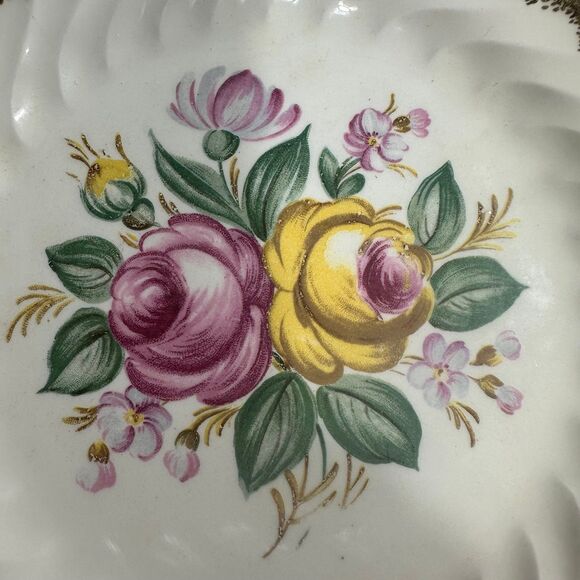 Vintage Royal China Quban Warranted 22K Gold Roses 7” Decorative/ Dessert Plate - Picture 5 of 9